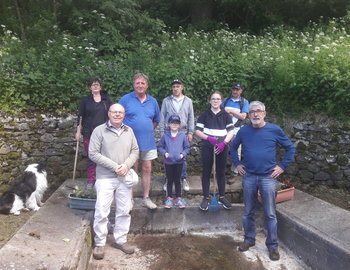 nettoyage du lavoir de Veyrac